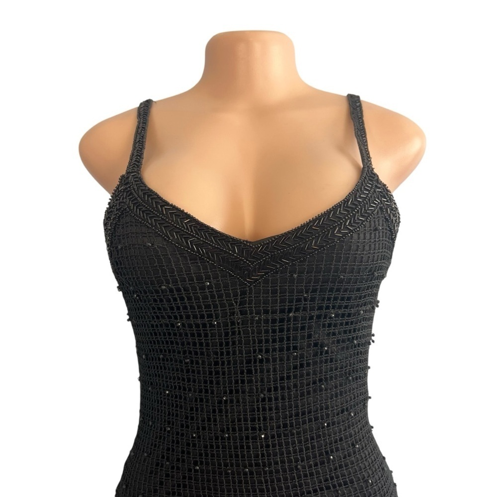 Brilliante by J.A Vintage Black Beaded Cocktail Dress - Picture 3 of 11